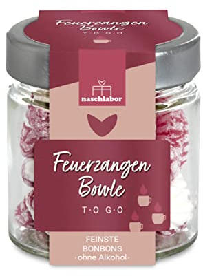 8 Stück Bonbons im Geschenkglas Feuerzangenbowle to Go | Große-Verpackung