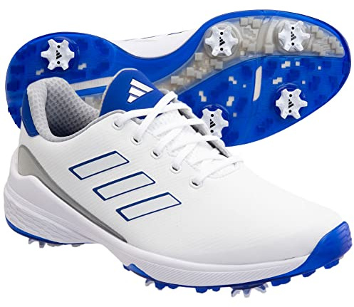 adidas ZG23 Lightstrike golfskor, Skodon vit/Lucid bl /silver metallisk, 42.5 EU bred