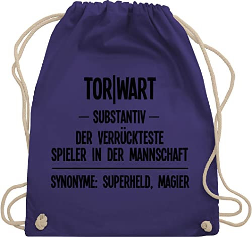 Shirtracer Turnbeutel Rucksack - Kinder Sport Kleidung - Torwart Definition - Unisize - Lila - handball beutel handballer torhüter stoffbeutel handballbeutel hanball kinderturnbeutel tasche halbball