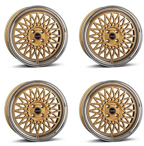 4x Borbet Felgen B 7.0x17 ET25 4x100 gold rim polished kompatibel mit Kia Rio