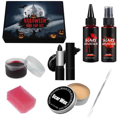 SFX Makeup Kit | Halloween Professional Makeup Kit,SFX Cosplay And Movie Cosmetics Collection Set, Halloween Scary Face Painting Kit Safe For Beginners