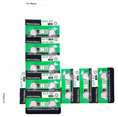 Morain Lot de 20/10 piles bouton alcalines AG10 LR1130 LR54 1,5 V pour montres, calculatrices, jouets