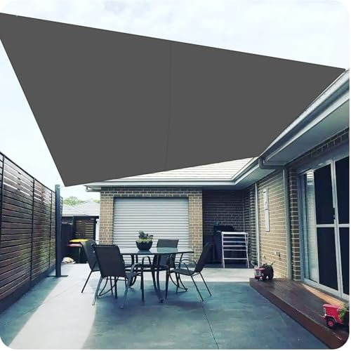 Vela Ombreggiante, Tenda da Sole 150 x 360 cm Tessuto Pes Idrorepellente e Antivento, Protezione Uv, Privacy Tessuto di Ricambio per Tenda per Esterno, Giardino, Piscina, Grigio Scuro