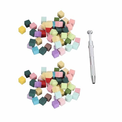 Nagelsvamp buffertblock polerfil 100 st Bärbara Mini Tofu kuber med klämma för manikyr Nail Art Mjuk svamp Mångsidig Hållbar Långvarig Lätt att använda Professionell kvalitet