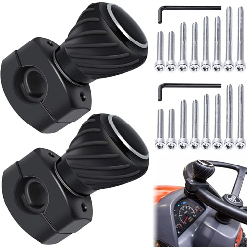 Pomello per Volante Auto Compatibile con Kubota e John Deere, Manopola Universale per Auto, Camion, Trattore, Tosaerba, Carrello Elevatore e Golf Cart (2 Pezzi)