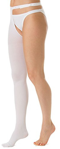 Relaxsan Antitrombo M2380RA (Bianco, S) mono collant GAMBA DESTRA punta ispezionabile per degenza antiembolismo K1 compressione graduata 18-23 mmHg