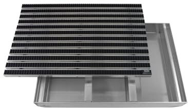 EMCO Eingangsmatte DIPLOMAT Bürste anthrazit mit ALU Bodenwanne Fußmatte Schuhabstreifer, Größe:600 x 400 mm