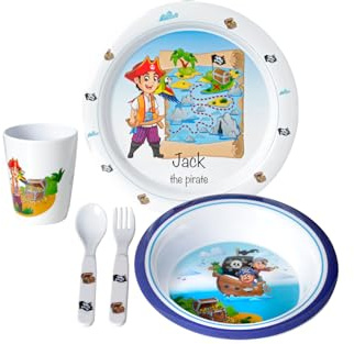 Brunner Melamin Kinder Geschirr Campinggeschirr JACK BOY 5tlg antislip