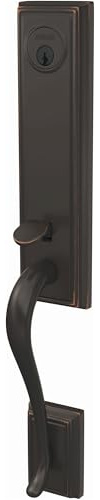 Schlage FCT58ADD716 Custom Addison Keyed Entry Single Cylinder Half Plate Handleset - Exterior Only