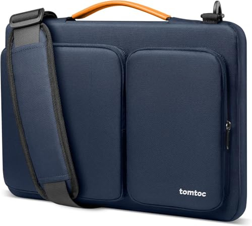 tomtoc 360° Funda Bandoleras para 15 Pulgadas Nuevo MacBook Air M5/A3448 2026, M4/A3241 M3/A3114 M2/A2941, 15'' MacBook Pro, 15 Surface Laptop Copilot+ PC/6/5, Bolsa Maletin para Ordenador Portátil