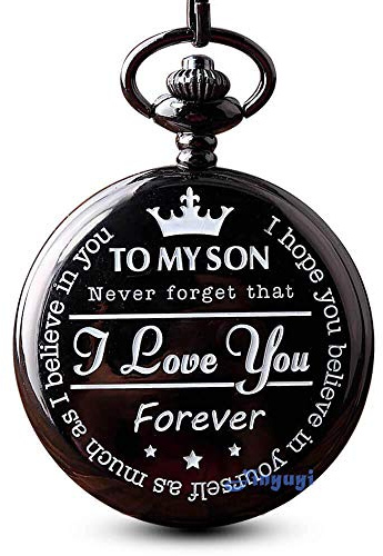 GORBEN Pocket Watches to My Son Forever Gifts for Son from Mom Dad for Christmas Birthday Graduation 0-12 Years Old