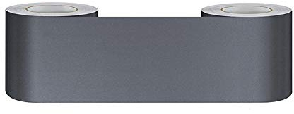 Tapetenbordüre selbstklebend zum Aufkleben für Wohnzimmer Küche Badezimmer Abnehmbare Wasserdicht Bodenleiste PVC Dekorative Bordüre Grau matt 20cm X 500cm