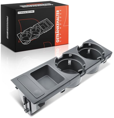 Frankberg Getränkehalter Münzbox Cupholder Mittelkonsole 51168217957 | Kompatibel mit 3er E46, 3er Cabriolet E46, 3er Coupe E46, 3er Compact E46, 3er Touring E46