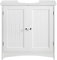 Meuble sous lavabo Salle de Bain avec 2 Portes sans lavabo, Meuble sous lavabo Meuble sous évier Meuble de Salle de Bain sous lavabo Housse Colonne lavabo Anti-humidité Blanc,60 * 30 * 60cm