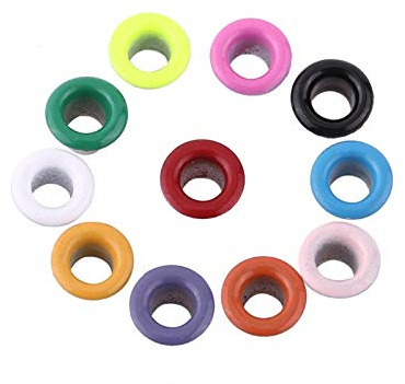 Tyenaza 500Pcs Mischfarben 3mm Runde Form Metallösen für Scrapbooking Kartenherstellung Leder Handwerk Schuhe Kleidung Papier Craf