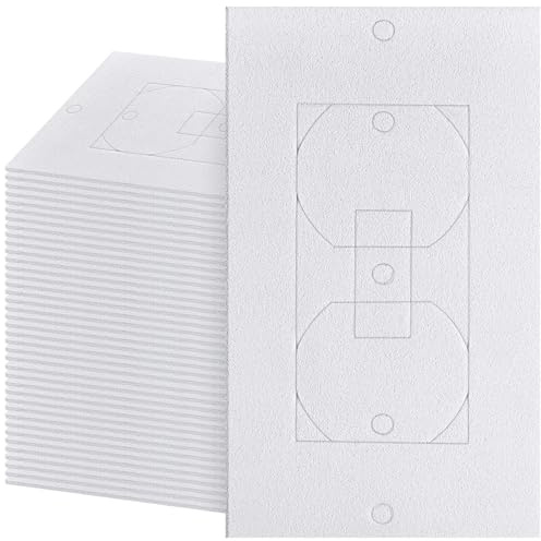 Tondiamo 30 Pcs Outlet Insulation and Draft Sealers Foam Insulation Pads Electrical Outlet Light Switch Covers Wall Gasket (White)