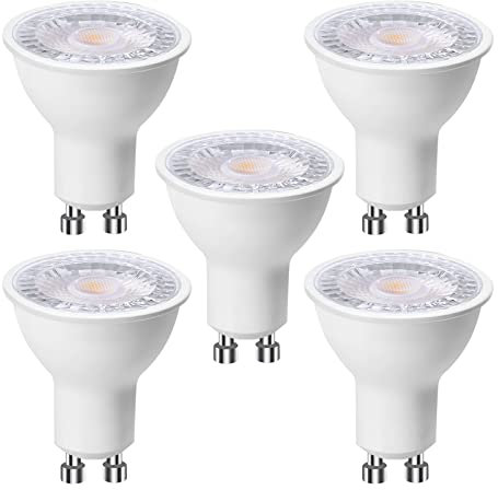 EXTRASTAR Lot de 5 Ampoules LED GU10 6W (équivalent à 60 W), Blanc Froid 6500K 500 lumens, Ampoule led gu10 120° Larges Faisceaux, Spot Encastré sans Scintillements, Non-Dimmable