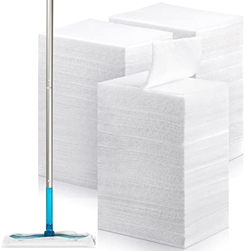 Hoolerry 300 Count Dry Sweeping Cloths Compatible with Swiffer Sweeper, Disposable Dry Mop Refills, Dusting Cloths Duster Refills Mop Pads for Hardwood Tile Vinyl Floor, 11.81 x 8.66 Inch