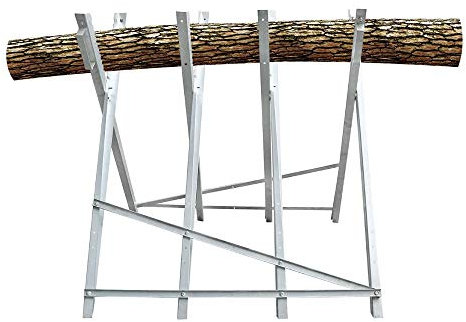 Chevalet de Sciage avec 4 Supports de Bois Dentelés PliableChevalet de sciage, Pliable, Charge maximale 150 kg, Acier, pour Couper Le Bois, argenté(84 * 80 * 80cm (quatre colonnes))