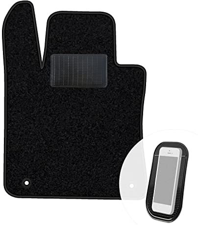 moto-MOLTICO Fahrer Fußmatte Auto Velours Fahrerseite Autoteppiche Schwarz Fahrermatte 1-teilig passend für Peugeot 508 II ab 2018