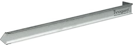 innogard Erdanker für Rasenkante breit Alu Zink 450x50x12 mm | Fixierstab Vollverzinkt, 1,5 mm stark