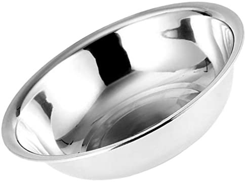 PAREKS Metallschüssel Edelstahl Waschbecken Gemüse Waschschüssel Rührschüssel Salatschüssel Dish Pan Waschschüssel Wanne Obst Aufbewahrungsbecken für Zuhause Küche L