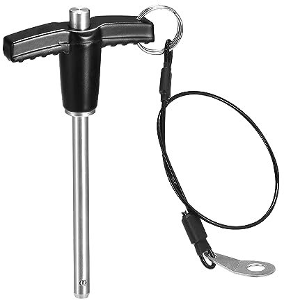 QUARKZMAN T Poignée Verrouillage Goupilles, 13/64 Épingle Dia. 2-23 /64 Utilisation Longueur Inox Acier Poussoir-Bouton Rapide Déverrouillage Broche avec Lanière Câble (5mm-60mm)