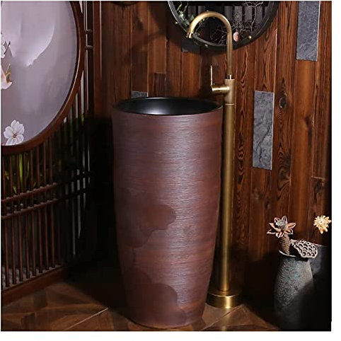 Waschtischunterschrank mit Waschbecken, Badezimmer-Waschbecken mit vollem Sockel, kleines Apartment-Sockelwaschbecken, Badezimmer-Waschbecken mit Sockel, handgefertigte Toilettenwa