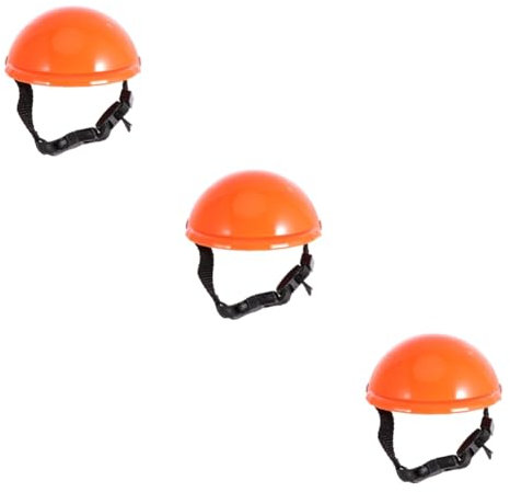 minkissy 3stücke Pet Sicherheitshelm Für Hunde Verstellbarer Gepolsterter Schutzhelm Für Welpen Sonnenschutz Und Regenschutz Für Outdoor-aktivitäten Klein Orange
