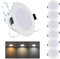 Grebeam 6 er 5W Einbauleuchten Decke LED, 450lm Spots Deckenleuchte, Warmweiß Neutralweiß Kaltweiß 3000K/4000K/6000K, LED Spots 230v Ausschnittlochmaß: φ75-90mm