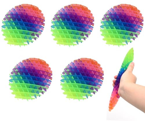 TPTGIAR 5 Stück Fidget Toy Wurm Spielzeug, Fidget Toys Kinder Erwachsene für Stressabbau, Anti Stress Spielzeug Formwandelnder Wurm, Bunt Sensorik Spielzeug für Erwachsene und Kinder