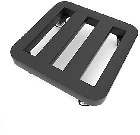 Mobiler Pflanzkübel-Untersatz, Pflanzenwagen mit Rädern, Metall-Pflanzenplatte, für drinnen und draußen, Gartenwagen, Behälterzubehör, schwarz, Pflanzenwagen, Pflanzentablett C (schwarz, 30 cm)