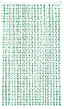 IlGruppone Tenda Antimosche per Porta Finestra A Pannello con Telaio in PVC, in più Colori, Moschiera con Corde a Perline per Esterno Interno Fili a Caduta - Verde - 100 x 220 Cm