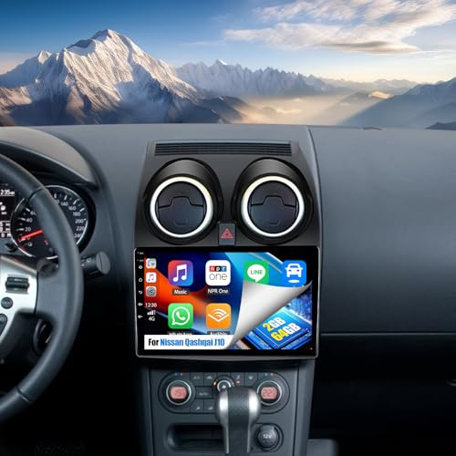 OiLiehu 2G+64G Android 13 Car Stereo for Nissan Qashqai J10 2006-2013 with Wireless CarPlay Android Auto, 9 IPS Touchscreen 2 Din Radio with WiFi Bluetooth Mirror Link EQ FM RDS SWC Backup Camera