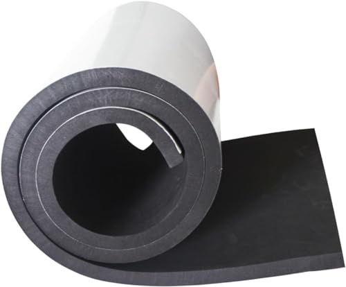 MC MEICHUANG Self-Adhesive Neoprene Sponge Foam Sheet, 17x72x1/4, Closed Cell, Sound Deadening, Insulation, Weatherproofing, Padding, Easy Cut for Crafts, DIY (Black)
