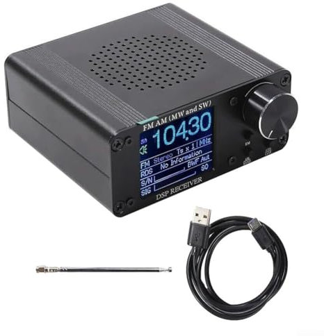 Hasaller Récepteurs radio Si4732 ATS-80 Radio portable à ondes courtes FM AM (M-W SW) D-SP récepteur di-gital radios numériques pour camping en plein air Kit-chen écoute