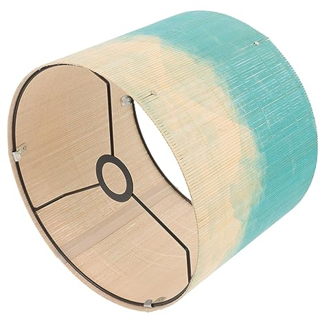 INOOMP Tulipas de Lamparas de Bambú Estampado Acuarela Degradado, Pantalla de Lámpara para Mesa y Colgante, Ligera y Decorativa Hogar