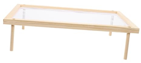 Holz Trockengestell für Nudeln und Obst, Beige, Rutschfest | Küche und Außenbereich, Einfach zu Bedienen, Stabil und Fest, Praktische Lagerung