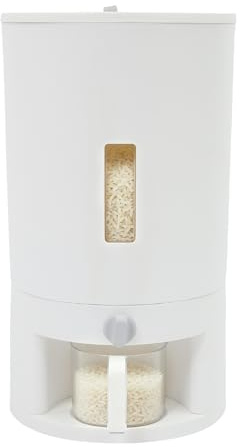 NiuLifeya Reisspender 20L Getreidespender Vorratsbehälter mit Messbecher | Geschlossenes Design, Ø25 × 44,5 cm, für Reis, Getreide, Nüsse, Sojabohnen und Tierfutter
