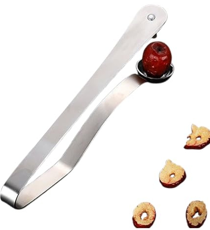 Strumento Rimozione Nocciolo Datteri - Snocciolatore Manuale Acciaio Inossidabile | Rimuovi Nocciolos Ciliegie Metallo, Pinza Togli Nocciolo Ergonomica, Accessorio Cucina Compatto per casa e cuc