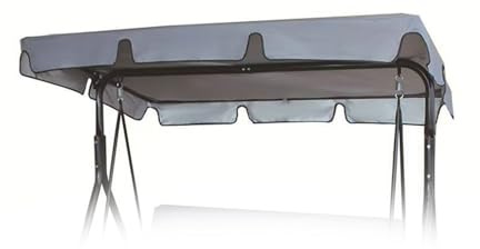 SMELEDFCFK Outdoor Swing Canopy Replacement Top Sun Shade Porch Swing Seat Canopy Cover 2-3 Seater Swing Chair Canopy Replacement Waterproof Cover(Grey,77x49in/195x125cm)