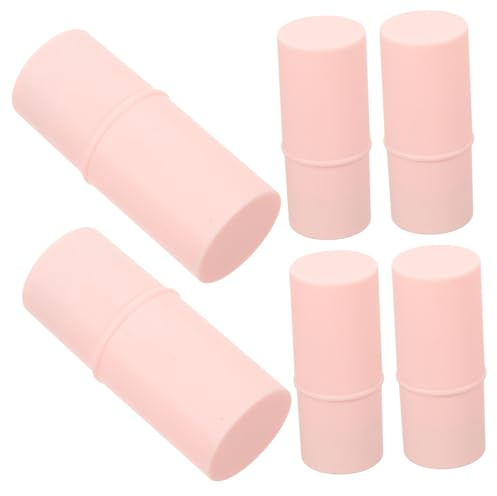WEKADRIN Leere Lippenbalsam Tubenhalter Klein Aus Stabilem Pp Material Selbstgemacht Lippenstift Subtube Tragbar Für Reisen Und Kosmetiktasche 6 Stück Rosa Mattiert
