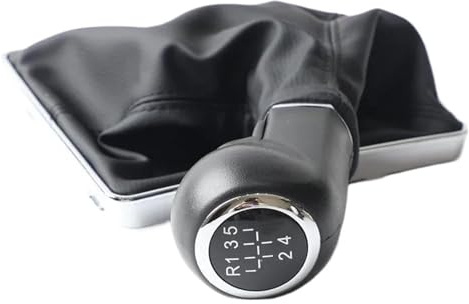 ABHBVGZFZT Palanca De Cambios Para Opel Para Astra III H 1.6 2004-2010 Pomo Palanca Cambios 5 Velocidades Con Funda Cuero(5 speed)