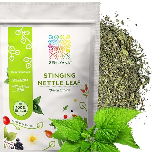 Stinging Nettle Leaf Tea - Cut & Sifted Natural Urtica Diotica Herb - Dried Wild Nettles Leaves Loose Bulk, 1oz (28g)