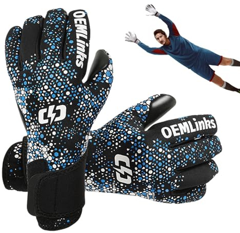 Gants De Football Pour Gardien De But,Respirant, Anti-Dérapant, Épais, Élastique Et Confortable - Protection des Doigts Gants de Football | Pour Garçons, Filles, , Adultes, Adolescents Et Famille