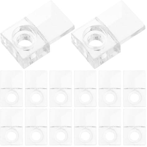 Sosoport Set 50 Clip per Montaggio Specchio Trasparente senza Cornice, Morsetto per Specchio in Vetro con Viti e Tasselli, Kit Fissaggio Parete per Bagno e Mobili, Supporto Stabile