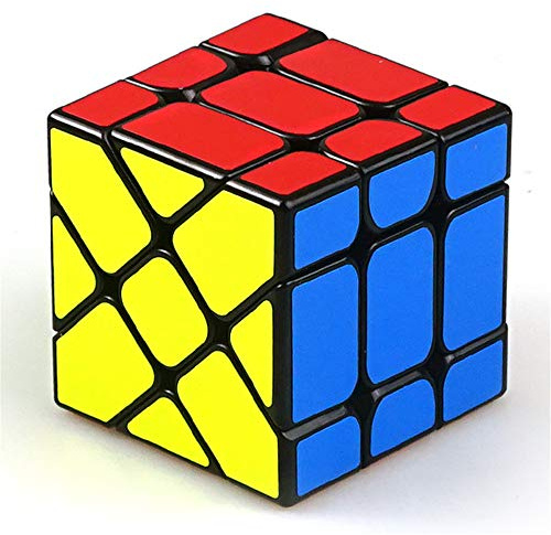 Oostifun YONGJUN YJ Fischer Yileng V2 Würfel 3x3x3 Form Mod Twisty Puzzle Brain Teaser Puzzle (Schwarz)
