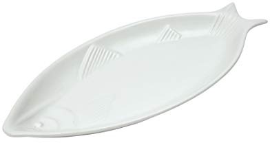 Dexam Fish Plate-White 35cm, Porcelain