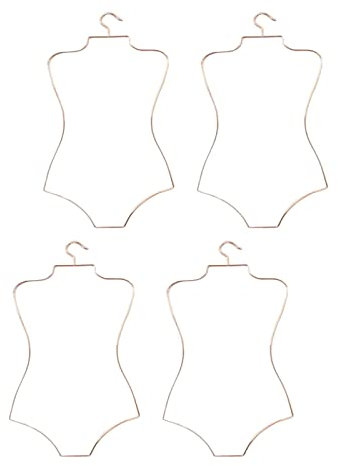 SM SunniMix 4X Grucce, Grucce in Metallo per Bambini, Appendiabiti per Costumi da Bagno a Forma di Corpo in Filo Metallico, Organizer per Guardaroba per Bikini, Costumi da Bagno, Vestaglie