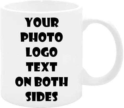 With Your Touch Personalised Mug Custom Cup Size and Style - Photo Text Logo Image - Personalised Gift for Dad Mother Love Christmas Birthday Anniversary Graduation (Photo and Text, Standard)